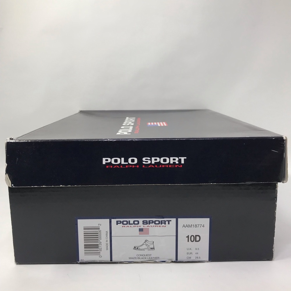 Ralph Lauren Polo Sport Conquest Maize/Black Leather Boot Size 10D